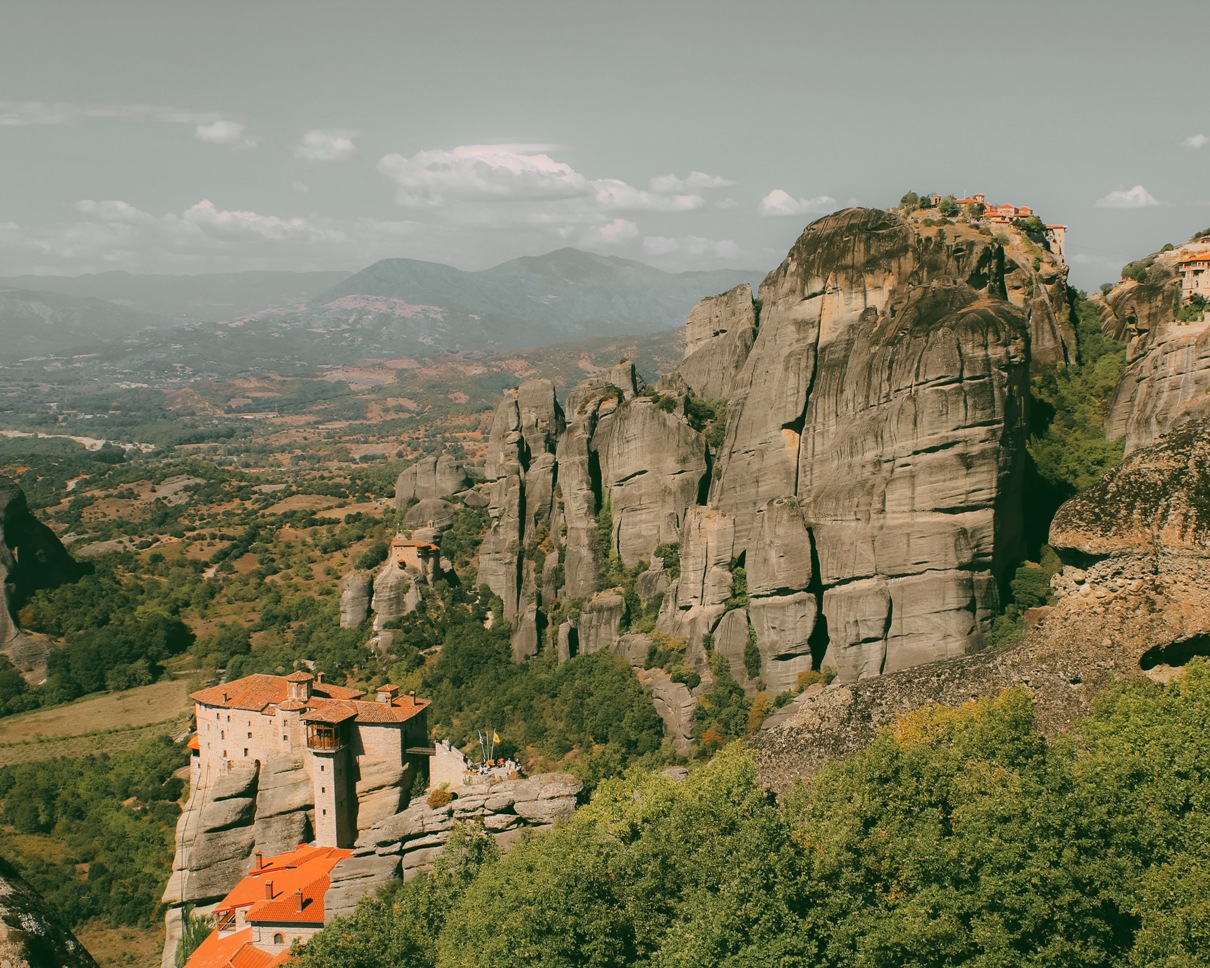 Mountain monasteries of Meteora in Greece 