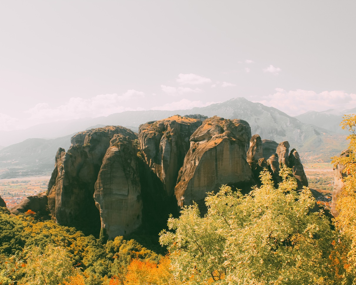 Mountain monasteries of Meteora in Greece 